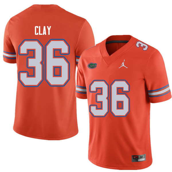 Jordan Brand Men #36 Robert Clay Florida Gators College Football Jerseys Sale-Orange